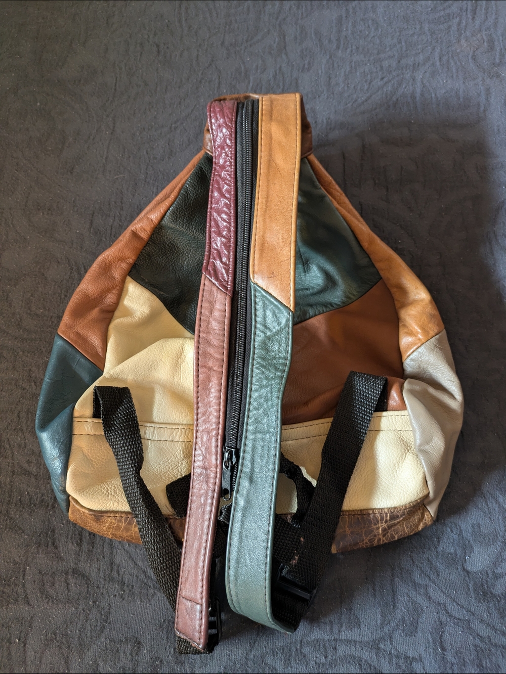 Multi-Color Patchwork Leather Sling Bag